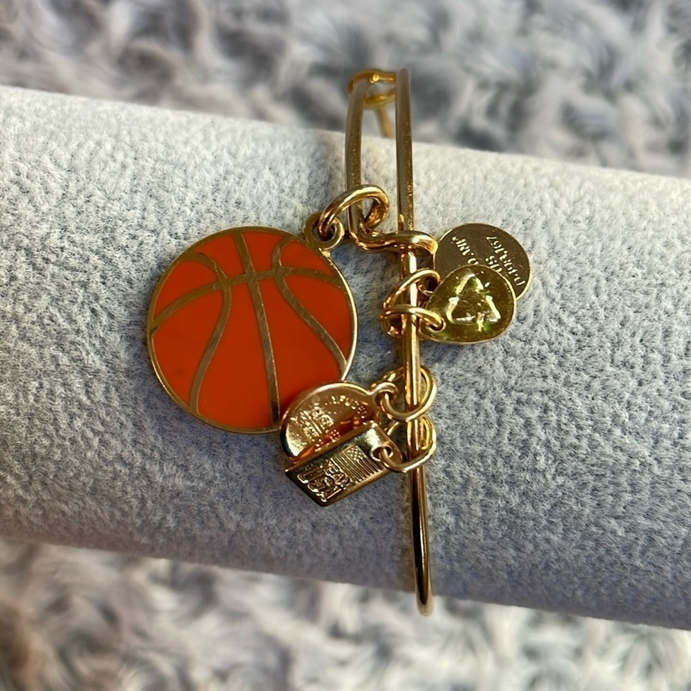 Alex and Ani Basketball Charm Bangle Bracelet. Retired.